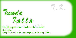 tunde kalla business card